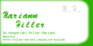 mariann hiller business card